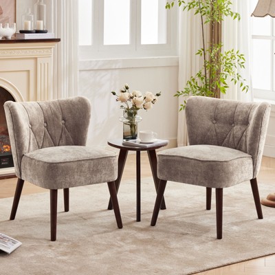 Accent Chairs for Living Room, Wooden Fabric Living Room Chairs, Side Chairs,for Living Room, Bedroom, Reading room
