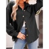 Coolmee Women's Cable Knit Lightweight Shacket Button Down Shirts Long Sleeve Casual Oversized Blouses Tops - 3 of 4