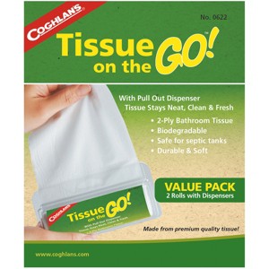 Coghlan's Tissue On The Go! (2 Pack) Pocket Size w/ Dispensers, Camping Survival - 1 of 3