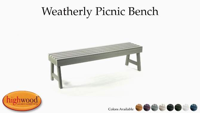 Weatherly Picnic Bench - highwood, 2 of 5, play video