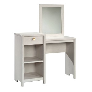 Dover Edge Vanity Silver Sycamore - Sauder: Makeup Dressing Table with Lighted Mirror, Laminated MDF - 1 of 4