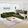 Oversized 132" Chenille Modular L-Shaped Sectional Sofa with 6 Pillows, 6-Piece Free combination, No Assembly Required - 4 of 4