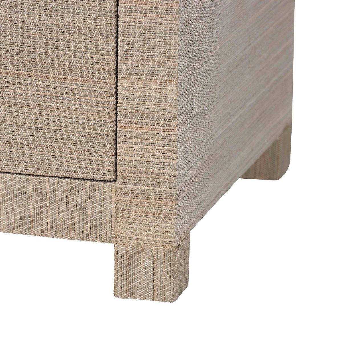 bali & pari Halen Natural Grasscloth Storage Cabinet Beige - thumbnail 6