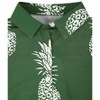Nlife Women Pineapple Printed Lapel Collar Half Sleeves Buttons Down Blouse Shirt - 4 of 4