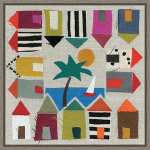 Amanti Art Beach Huts by Jenny Frean Canvas Wall Art Print Framed 22 x 22-in. - 1 of 4