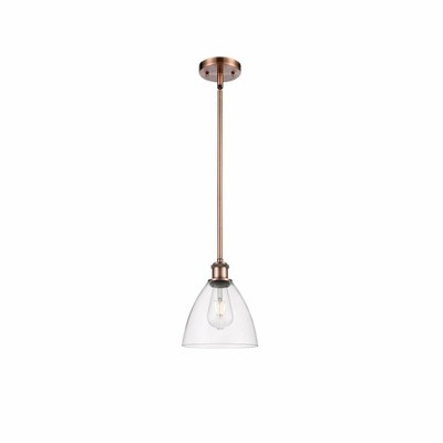 Bristol Glass - 1 Light Mini Pendant In Industrial Style-9.25 Inches Tall and 7.5 Inches Wide