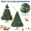 Artificial Christmas Tree - 1450 Realistic Pine Tips w/Metal Stand for Living Room/Office - Green - 3 of 4