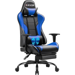 LACOO Gaming Chair Carbon Style Fiber with Massage - 1 of 4