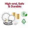Smarty Had A Party White w/ Black Blossom Dots Plastic Tableware Set - 120 Sets - 4 of 4