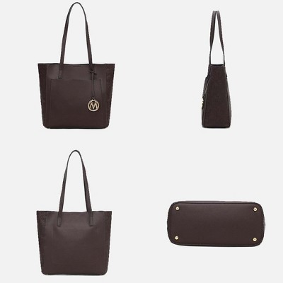 MKF Collection Tote Bag Structured Embossed Panel, Leah | MKF Collection by Mia K - Cognac — фото 4