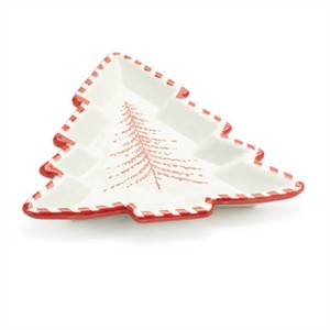 Ceramic Pine Tree Platter (Set of 2) - 1 of 2