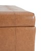 Kumasinova 31" Storage Ottoman with Tufted Lid,Multi-Functional Ottoman Foot Rest with Hinges,Coffee Table Ottomans for Living Room,Light Brown - 4 of 4