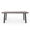 68'' Aluminum Dining Table, Modern Industrial Outdoor Patio Dining Table,  Rectangle Table Dining With Steel Frame-Coolbibila - 2 of 4