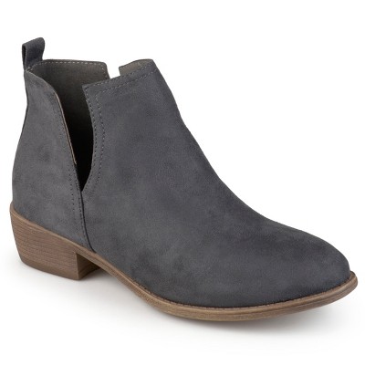 Journee Collection Womens Rimi Pull On Stacked Heel Booties, Grey 7.5 ...