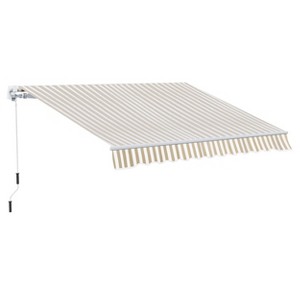 PAGED Retractable Awning Adjustable Patio Awning with UV Resistant Fabric, Aluminum Frame for Deck, Gardens, Yard - 1 of 4