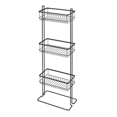 Idesign 3 Tier York Lyra Shower Shelf Matte Silver : Target