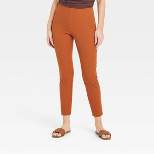 Women's High-Rise Skinny Ankle Pull-On Pants - A New Day™ Brown