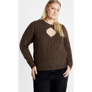 CITY CHIC | Women's Plus Size  Ivy Jumper - walnut - 18W - 1 of 4