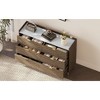 CAVINAS  6-Drawer Dresser with 2 Rows,Modern Storage Cabinet Dresser for Bedroom,Entryway,Bedroom Furniture with Legs and Metal Handles - 2 of 4