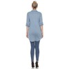 Women's Stretchy Button-Down Tunic - White Mark - 4 of 4