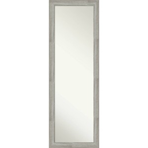 18"x 52" Dove Graywash Framed On the Door Mirror - Amanti Art: Wood Frame, Wall Mount, No Assembly - 1 of 4