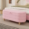 NicBex Modern 42.1" Storage Bench Oval Accent Stool with Wood Frame for Bedroom and Living Room - 2 of 4