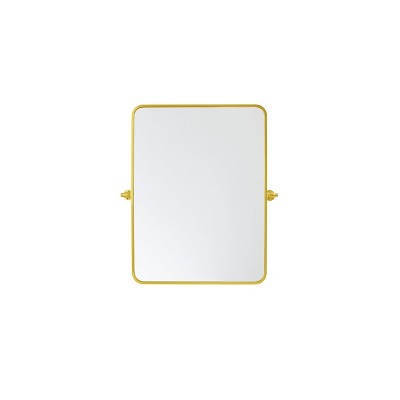 Elegant Lighting Soft corner pivot mirror 24x32 inch in gold