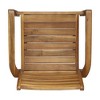MOEPISY Set of 2 Outdoor Dining Chair Teak - 3 of 4