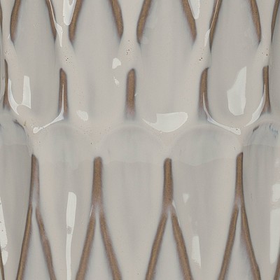 Dalia White Ceramic Table Lamp with Linen Shade