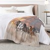 Horse Print Design Blanket, made of soft, skin-friendly wool blend for warmth. The perfect gift for equestrian enthusiasts. - 3 of 4