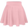 Women's Stretch Flared Mini Skirt - Super Short Skate Style in Nylon Ponte for Casual Wear Blush - 4 of 4