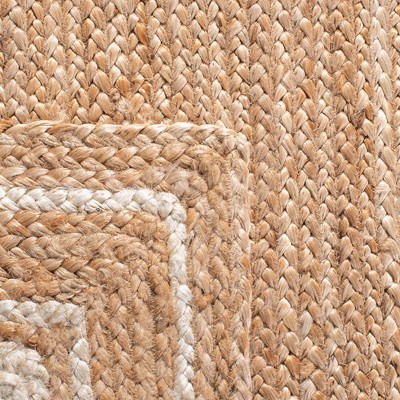 Hand-Knotted Ivory Jute 4' x 6' Non-Slip Area Rug