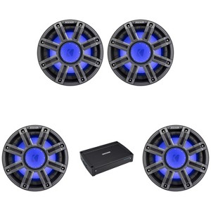Kicker (4) 51MWF104 - MWF 10-Inch Premium Marine Subwoofer (free-air) 4-ohm & 51KXMA15001 Marine Amp Bundle - 1 of 4