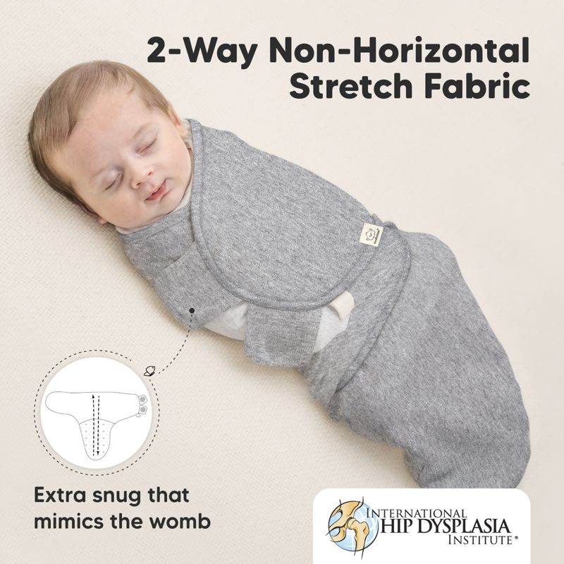 KeaBabies 3pk Organic Baby Swaddle Sleep Sacks, Newborn Baby Swaddles Wrap 0-3 Months, Ergonomic Wearable Swaddle Blanket, 6 of 11