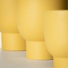 Sullivans 8.5", 7.5" & 5.25" Matte Yellow Goblet Planters Set of 3, Ceramic - 2 of 3