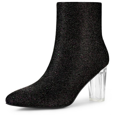 Black glitter outlet ankle boots