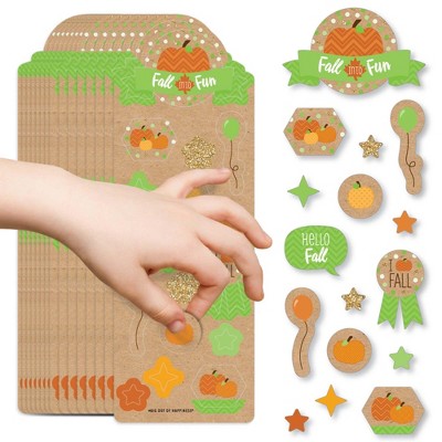 Big Dot of Happiness Pumpkin Patch - Fall, Halloween or Thanksgiving Thanksgiving Party Favor Kids Stickers - 16 Sheets - 256 Stickers