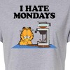 Women's - Garfield - I Hate Mondays Cropped Graphic T-Shirt - 2 of 4