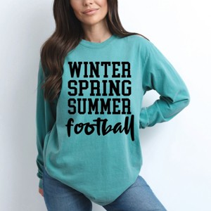 Simply Sage Market Winter Spring Summer Football Garment Dyed Long Sleeve - 1 of 4