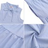 Girls' Sleeveless Tiered Dress Swing Midi Dress Ruffle Mock Neck Tie Front Dress A-Line Dress - 3 of 4