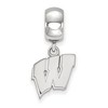 Black Bow Jewelry Sterling Silver Wisconsin Badgers NCAA Bead Charm - 2 of 4