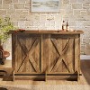 Lantine 63" Bar Table, 2-Tier Bar Cabinet Height Pub Table with Footrest for Home Kitchen, Large Home Unit Liquor Furniture, Bistro - 4 of 4