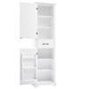 Ridstar 72.5 in. H White Bathroom Cabinet with Two Doors and Adjustable Shelves - 3 of 4
