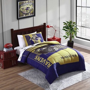 NFL Baltimore Ravens Status Bed In A Bag Sheet Set - Twin - 1 of 1