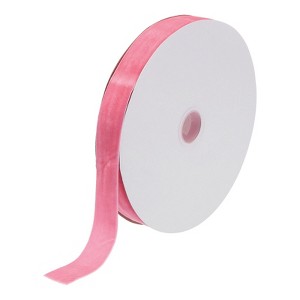 Unique Bargains Soft Single Face Spool Silky Velvet Ribbon for Bouquets DIY Crafts - 1 of 3