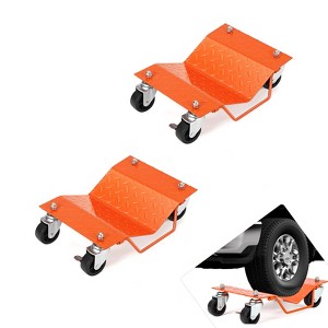 Car Dolly Set of 2, 3000 LBS Capacity Car Wheel Dolly, Car Dollies with Security Lock, 2 Pack Wheel Dollies, Car Dolly for Moving Vehicles - 1 of 4