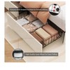 Upholstered Led Bed Frame with 4 Storage Drawers, Queen Size, Velvet Platform Bed Frame with Wingback Headboard, No Box Spring Needed, Noise-Free - 3 of 4