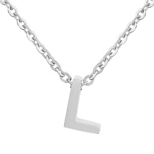 ELYA Women's Polished Initial Stainless Steel Necklace - ELYA - 1 of 4