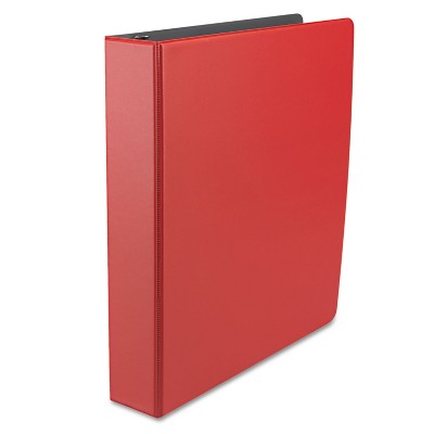 UNIVERSAL Economy Non-View Round Ring Binder 1-1/2" Capacity Red 33403