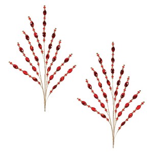 Red Jewel Bead Spray (Set of 2) - 1 of 3